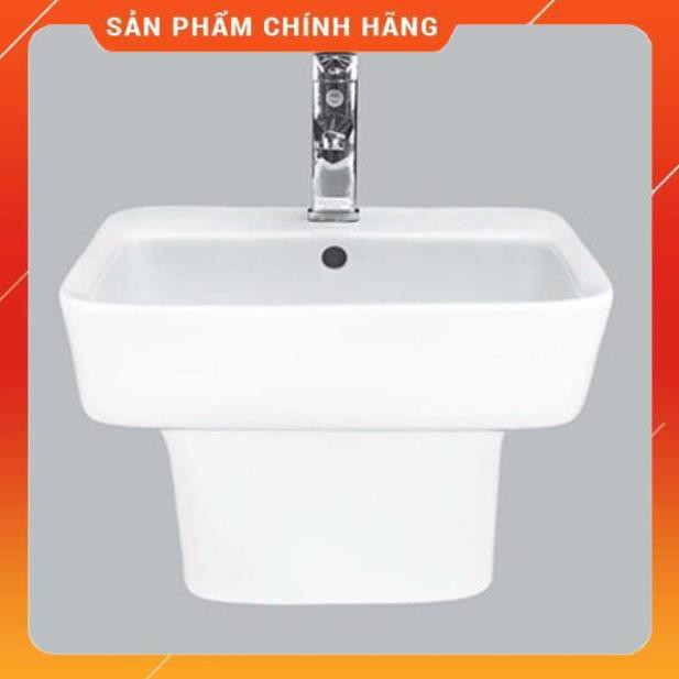 (SALE) Lavabo treo tường, chậu rửa mặt liền chân che bộ xả cao cấp