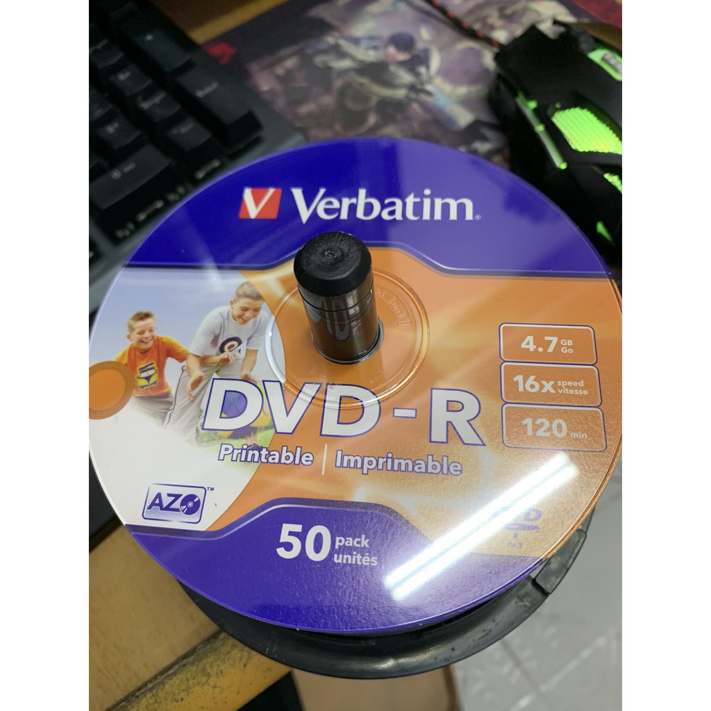 Đĩa DVD-R Verbatim Printable Imprimable 16x 120min 4.7Gb