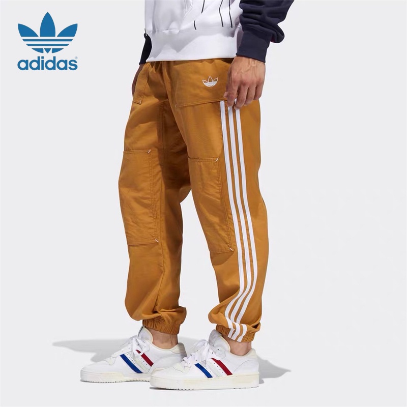 Quần Thể Thao Adidas Dệt Kim Ống Rộng Co Giãn Thời Trang Cho Cặp Đôi