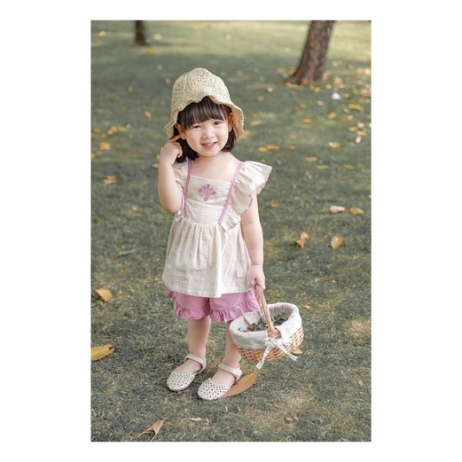 Bộ Melisa áo cánh tiên quần hồng - HÀNG SALE KO ĐỔI TRẢ