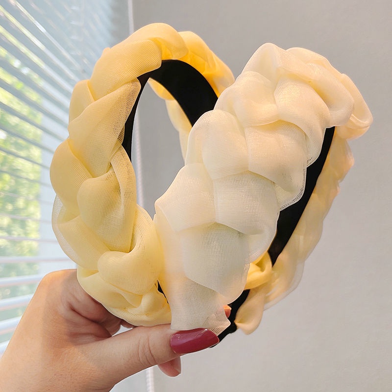 Băng đô hỗ trợ rửa mặt bản rộng phong cách mùa hè Pháp dành cho nữ 2021