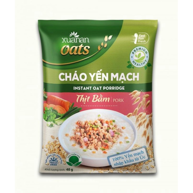 Cháo yến mạch thịt heo bằm xuân an 40 gram