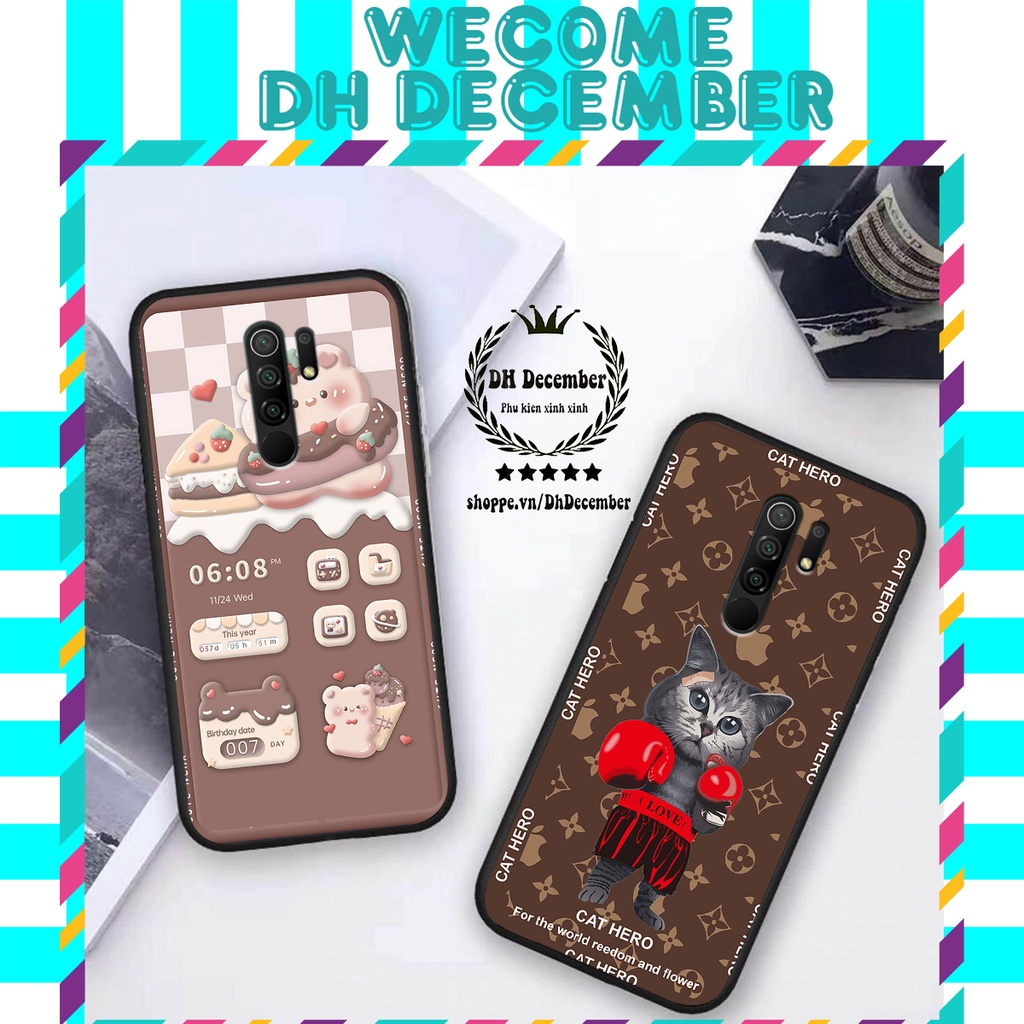 Ốp lưng Xiaomi REDMI 9 in hình 3D GẤU HỒNG-GẤU BE3R -XINH XẺO CỰC ĐẸP