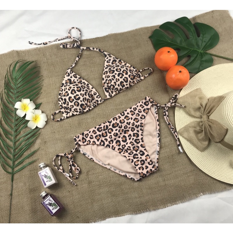 (Hình thật)Bikini 2 mảnh tam giác nhiều hoạ tiết