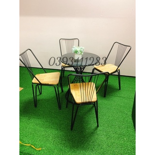 Bàn ghế ban công ngoài trời, bàn ghế sắt sơn tĩnh điện