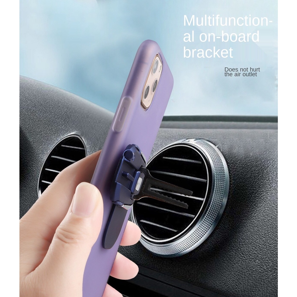Giá Đỡ Điện Thoại Ba Trong Một Đa Năng Xoay 360 Độ Gắn Lỗ Thông Gió Xe Hơi