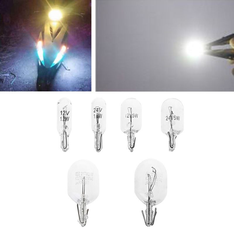 Set 10 bóng đèn ô tô halogen T5 W5W 1.2w 194 501 thông dụng