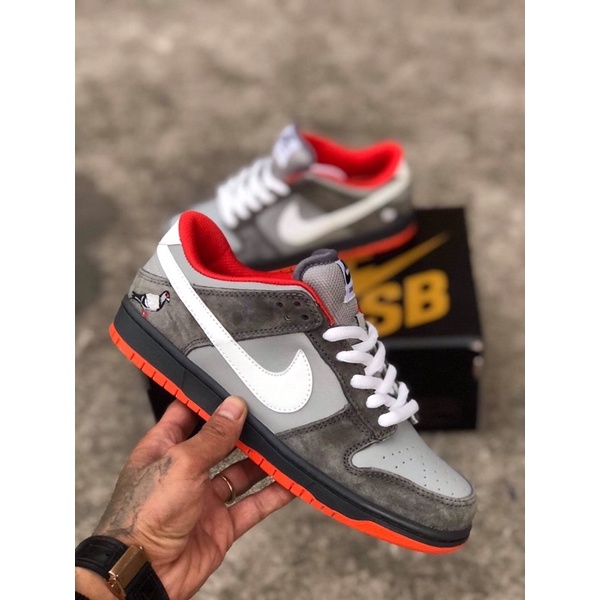 Giày thể thao sneaker sb nam nữ cổ thấp màu xám hình ảnh thật đầy đủ hộp phụ kiện