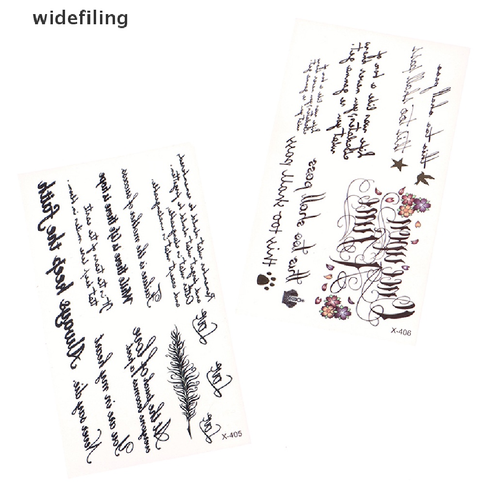 1 Hình Xăm Dán Tạm Thời Chống Nước Họa Tiết Chữ Tiếng Anh Độc Đáo