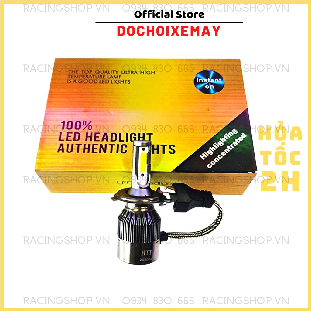Đèn led xe máy Đèn pha trợ sáng ô tô xe hơi C6 F2 LEDVNRACING 2022 độ sáng gom BH 3 tháng led chính hãng DOCHOIXEMAY