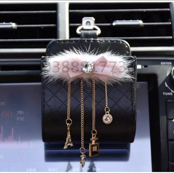 Hộp đựng điện thoại cài cửa gió ô tô gắn lông chồn | BigBuy360 - bigbuy360.vn