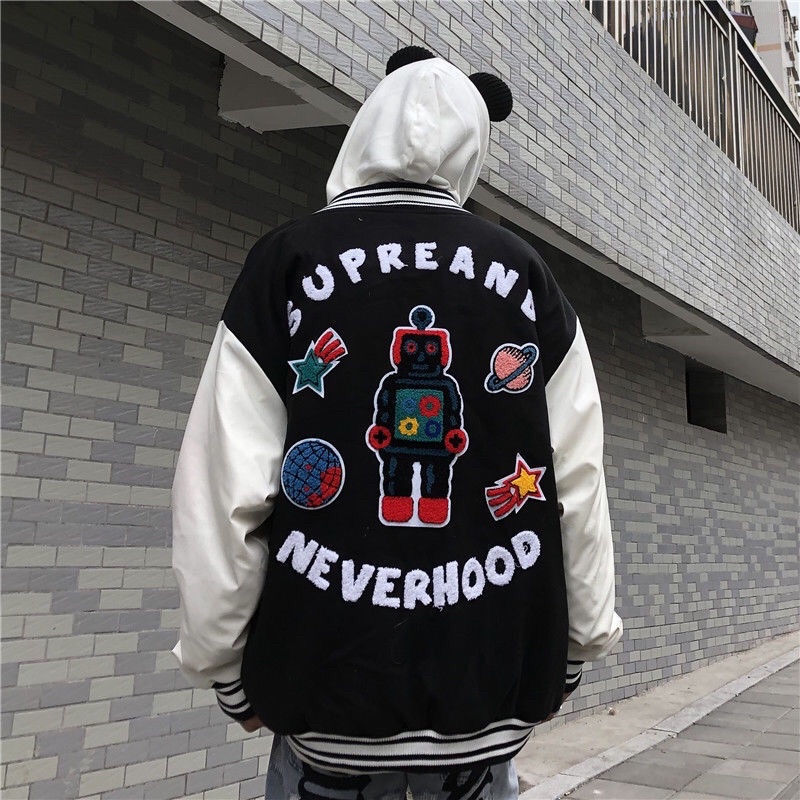 áo Bomber SUPREAND siêu chất có hình in đằng sau