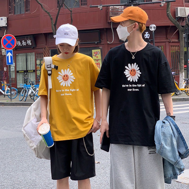 Áo Phông Hoa Cúc. Áo Phông unisex. Ảnh thật ở cuối. Áo hiphop. Áo thụng. Áo phông freesize