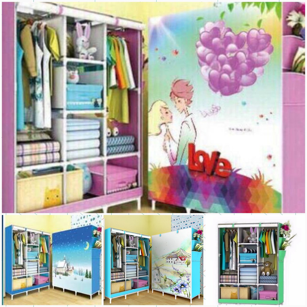 Sỉ TỦ VẢI 3D 3 BUỒNG 8 NGĂN