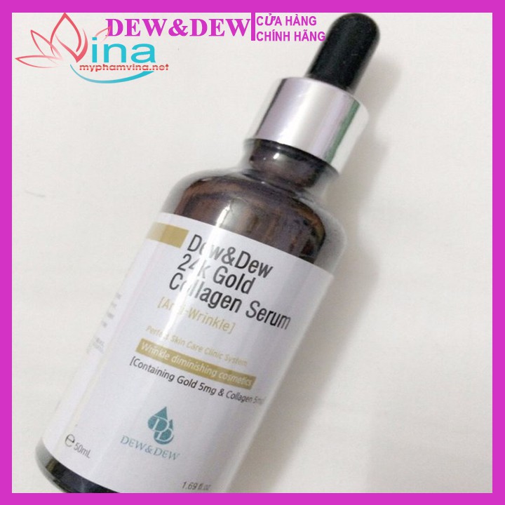 Serum Trắng Da Dew & Dew 24K Gold Collagen Whitening Hàn Quốc 50ml