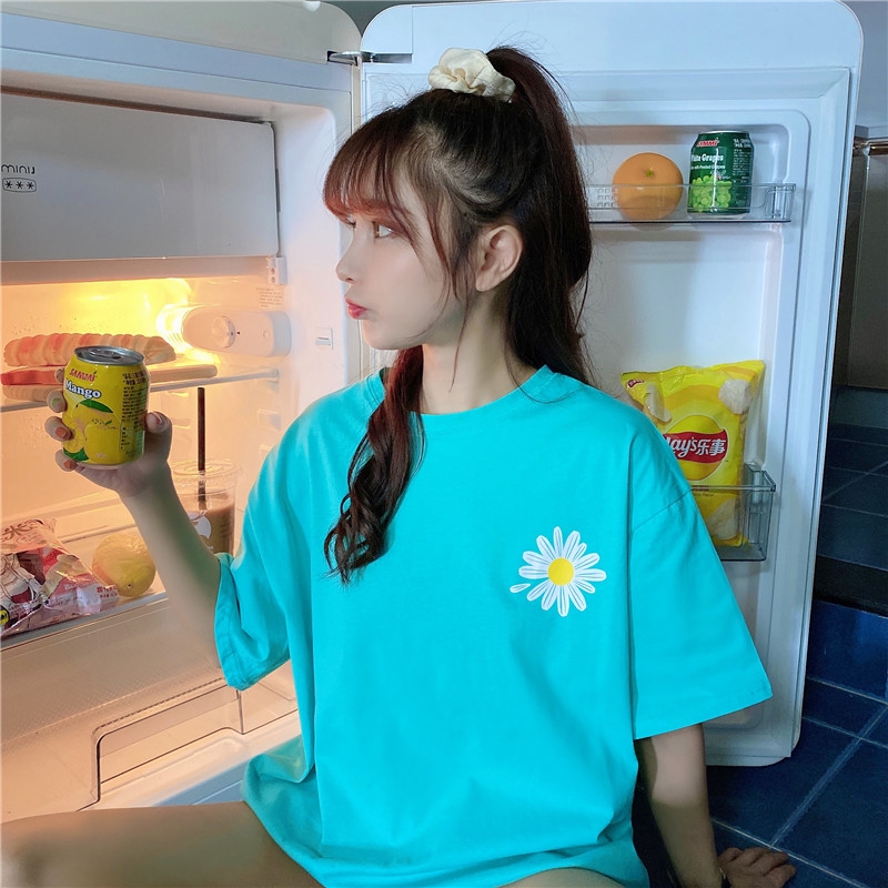 t-shirts new fashion wild casual loose Daisy print loose | BigBuy360 - bigbuy360.vn