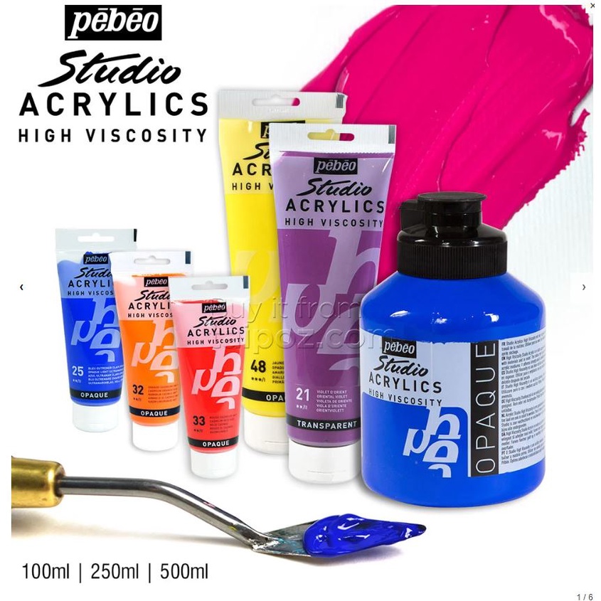 - Màu Acrylic Pebeo Studio - 250ML - Màu LẻTitanium White