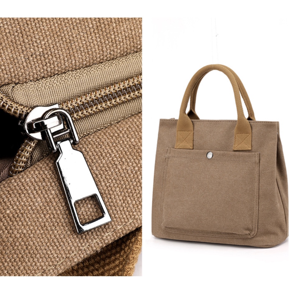 Túi Xách Nữ Vải Bạt Thời Trang Hàn 2021