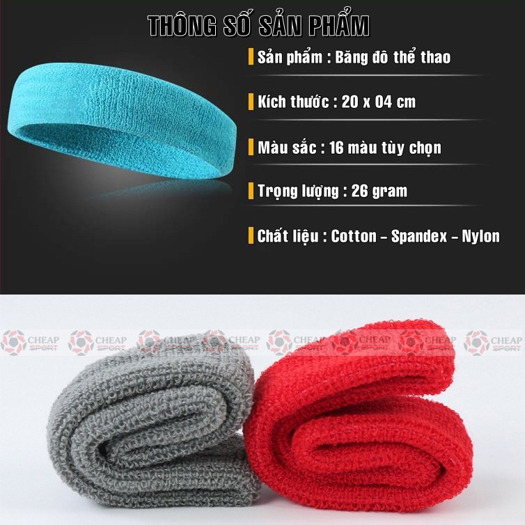 Băng Đô Thể Thao Thấm Mồ Hôi Headband Băng Trán  Dùng Cho Chạy Bộ, Bóng Rổ, Bóng Chuyền, Bóng Đá, Tennis, Cầu Lông, Gym