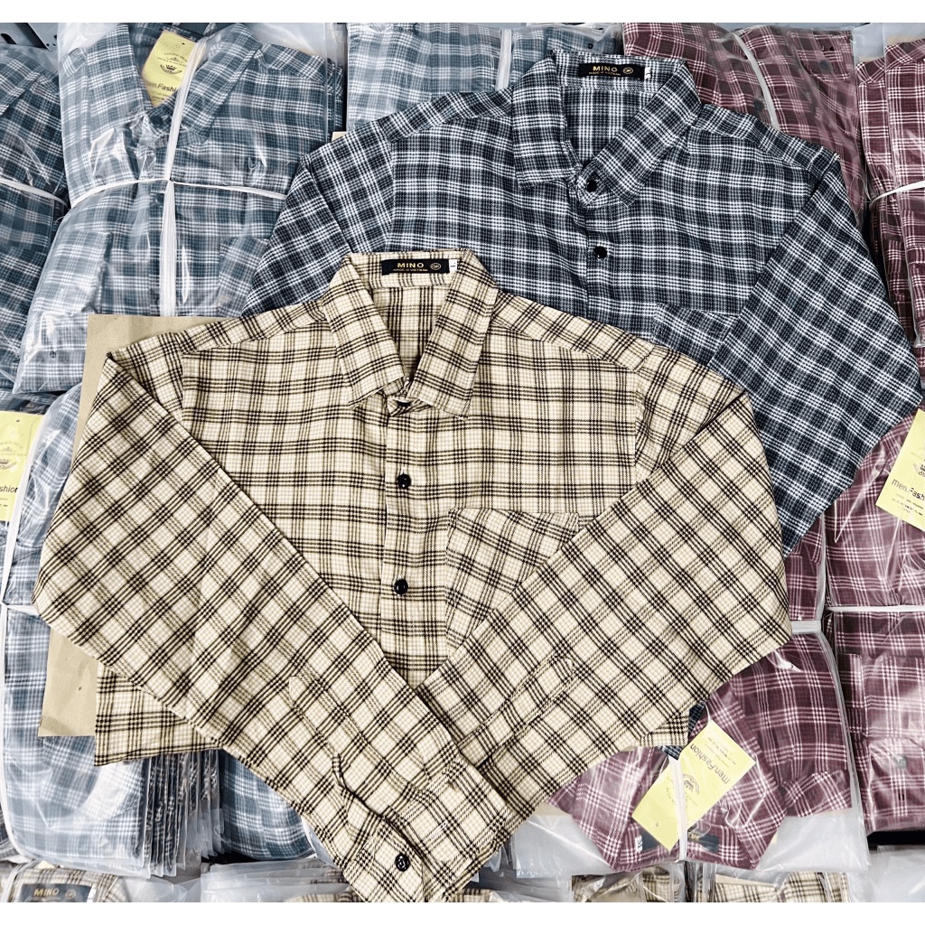 Áo Sơ Mi Nam Tay Dài Vải Nỉ Caro Phối Túi Chất Liệu Mềm Mát May Tỉ Mỉ Phong Cách Cá Tính Năng Động [NEW UNISEX]