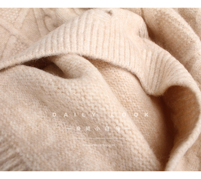 Áo sweater form rộng cổ chữ V thời trang thu đông Hàn Quốc dành cho nữ | BigBuy360 - bigbuy360.vn