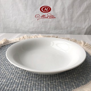[17.9cm] Đĩa Sâu Lòng Miệng Loe Sứ Cao Cấp Minh Châu DL07