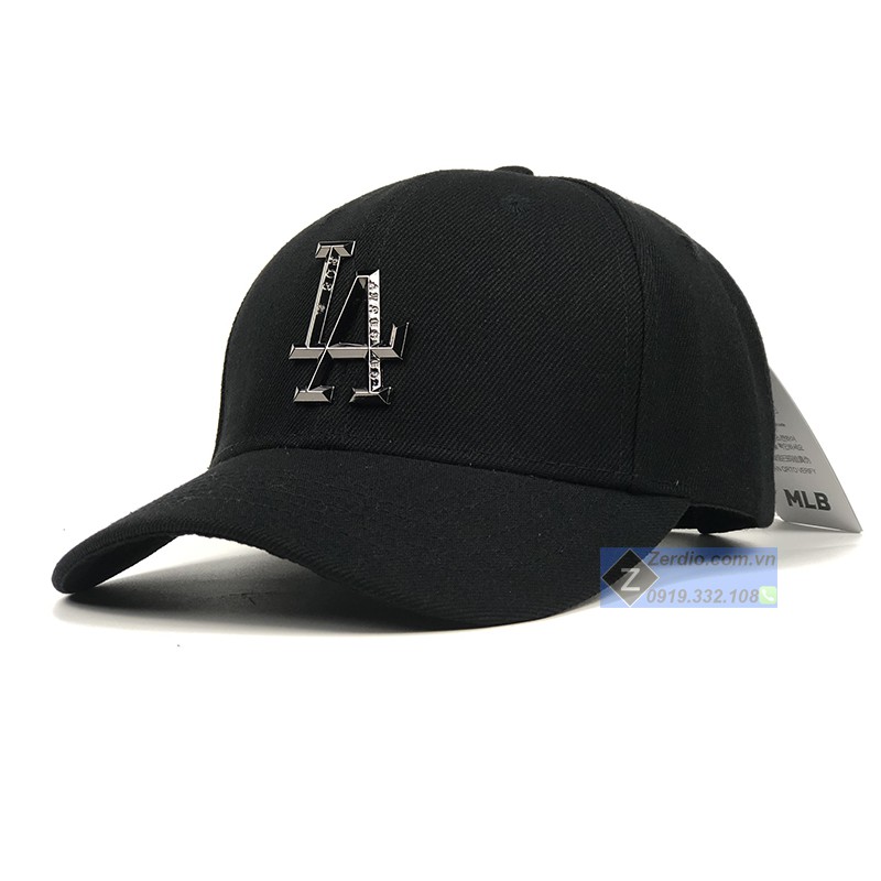 Nón lưỡi trai LA logo kim loại cực chất cho nam và nữ full tem tag - M116