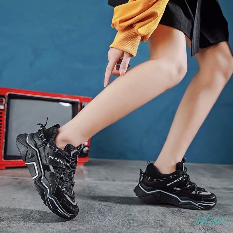 HÀNG NHẬP KHẨU -  Giày Thể Thao Phản Quang MINSU CENICE M3801, Giày Sneaker Nữ Phản Quang Hot Nhất 2020 Thiết Kế Độc Đáo