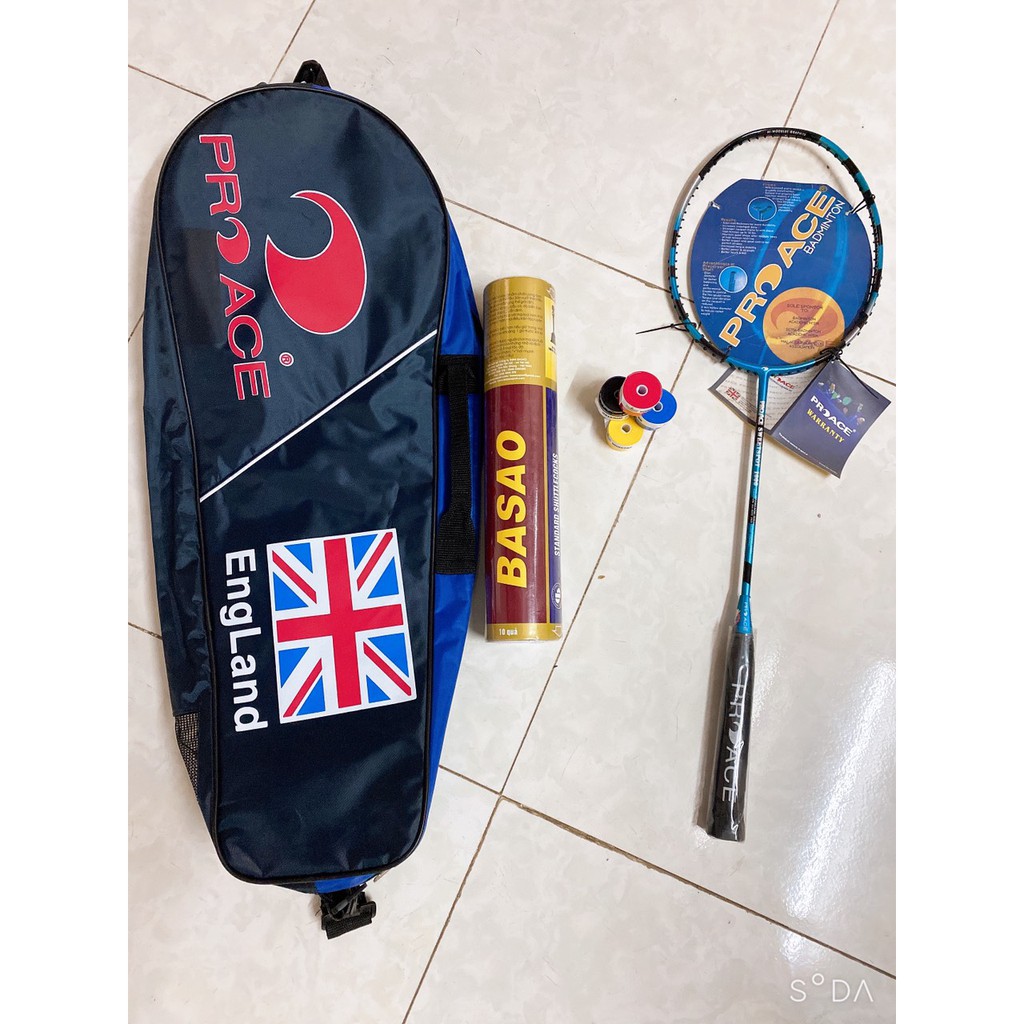 TẶNG CƯỚC+CUỐN CÁN+ BAO VỢT+MUA 2 GIẢM TỐI ĐA 50K -1 chiếc  Vợt cầu lông khung carbon PROACE bền đẹp
