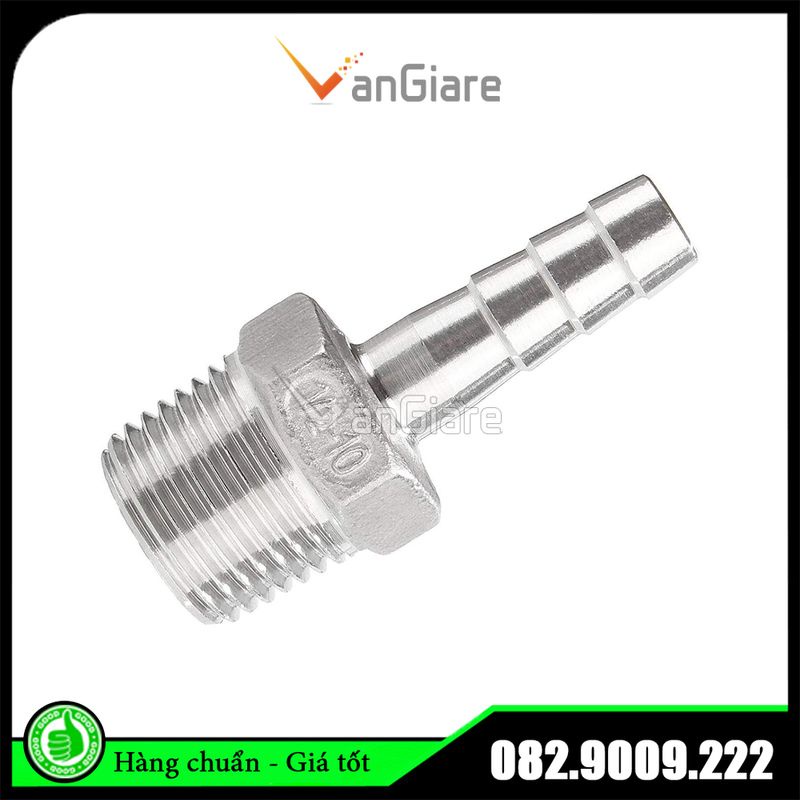Đầu nối đuôi chuột inox ren ngoài 6mm 8mm 10mm 12mm 16mm 20mm 25mm