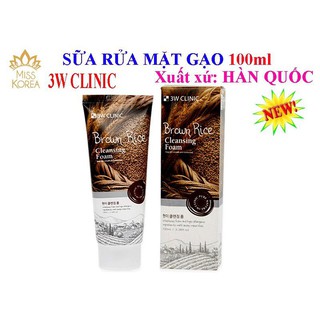 Sữa Rửa Mặt Gạo 3W Clinic 100ml Hàn Quốc