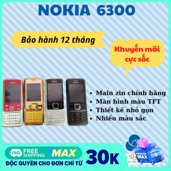 [Giá rẻ] Điện thoại nokia 6300 chính hãng giá rẻ kèm pin sạc-Bảo hành 12 tháng