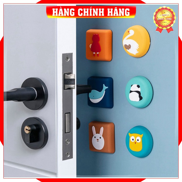 [Hàng loại 1] Miếng chặn cửa cao su silicon dán tường tủ bàn ghế chống tiếng ồn va đập dễ thương