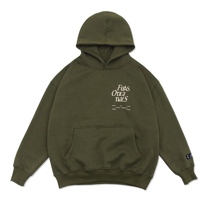 Áo Hoodie FUAS™ Typo Logo Olive Hoodie