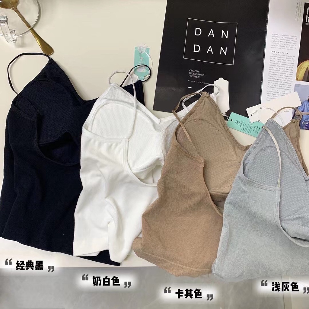 DUNEA Áo Tank Top Hở Lưng Màu Trơn Gợi Cảm Cho Nữ