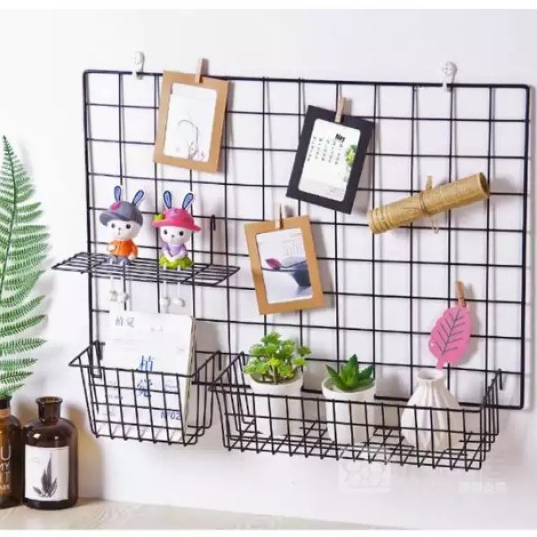 Khung Sắt Lắp Ghép Trang Trí, Tấm Lưới Sắt Thép Sơn Tĩnh Điện Decor Nhà Cửa Phòng Ngủ Góc Học Tập