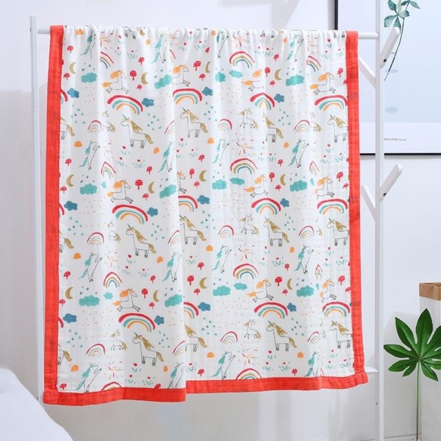 Khăn tắm Xô/chăn đắp hè 6 siêu mềm cho bé (105x105cm nhiều mẫu)