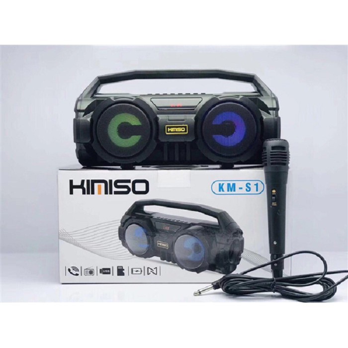 [TẶNG KÈM MIC] Loa Hát Bluetooth Karaoke Kimiso S1, S2 Âm Thanh Trầm Âm