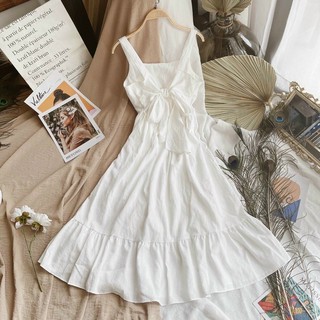 Đầm maxi đuôi cá cột nơ lưng