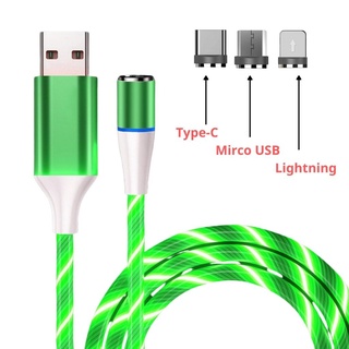 Dây cáp sạc điện thoại có đèn LED phát sáng dành cho Android, Ip, Type-C