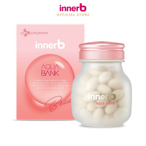 Bộ đôi thực phẩm bảo vệ sức khỏe giữ ẩm da sáng mịn InnerB (Aqua Rich Doubleup+Aqua Bank) | Thế Giới Skin Care