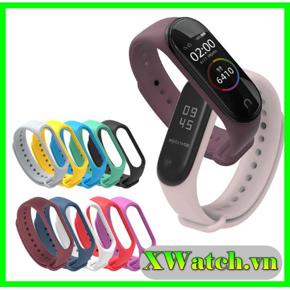 Dây đeo cao su Mi band 3, mi band 4  Mijobs - dây đeo cao su thay thế miband 3/4, mi band 3/4 (Mijobs)