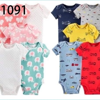 Set 4 Cái Bodysuit Cho Bé Gái - Bé Trai - Sơ Sinh Màu Ngẫu Nhiên Chất Liệu Cotton 100% Từ 0-24 Tháng S1091