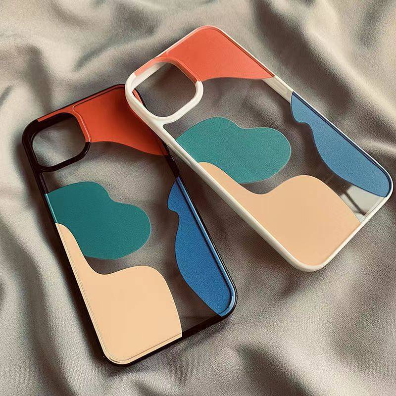 Ốp điện thoại màu tương phản thích hợp cho Apple Iphone 12/13 Promax 11 XR / Xs 7 / 8P H6T8