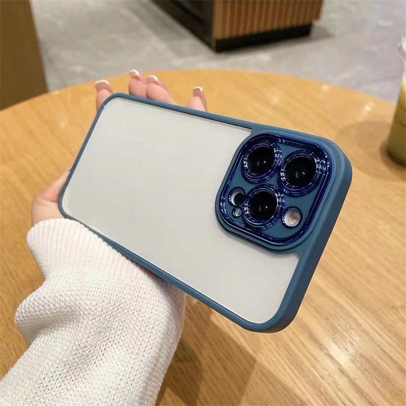 Ốp Điện Thoại Acrylic Mạ Màu Chống Rơi Cho iPhone 13 PRO MAX 12 PRO MAX 11 PRO MAX X XS MAX 6 Plus 7 Plus 8 Plus