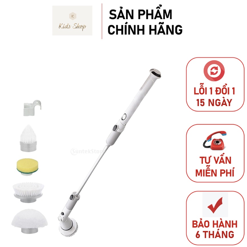 Bộ 4 đầu cọ thay thế dùng cho Máy cọ chà sàn nhà vệ sinh, làm sạch nhà tắm - Xả