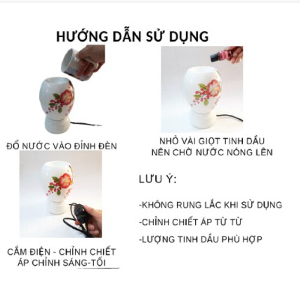 Đèn xông tinh dầu Bát Tràng (loại 1)