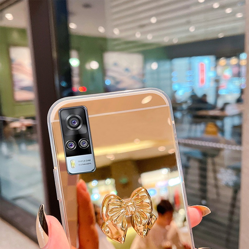 Ốp Điện Thoại Tráng Gương Viền Mềm Thời Trang Cho Vivo Y51 Y31 2020 Y31 2021 Y51A Y53S 4G