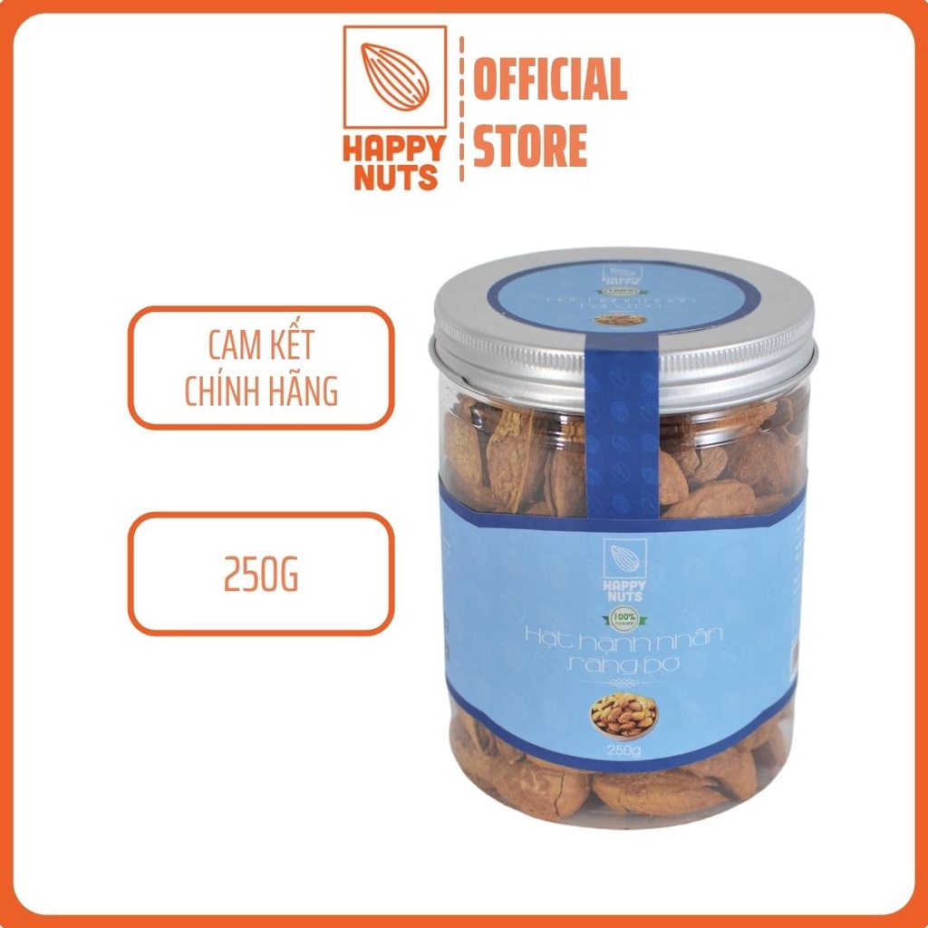 Hạt hạnh nhân rang bơ Mỹ HAPPY NUTS nguyên vỏ