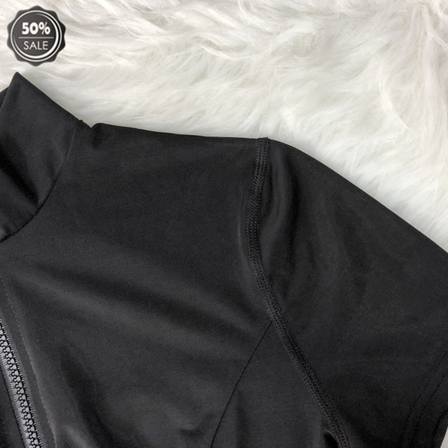 COD 2 Pcs/set Women Swimming Suit Solid Color Split Swimsuit Short-sleeve Top+ Shorts | BigBuy360 - bigbuy360.vn